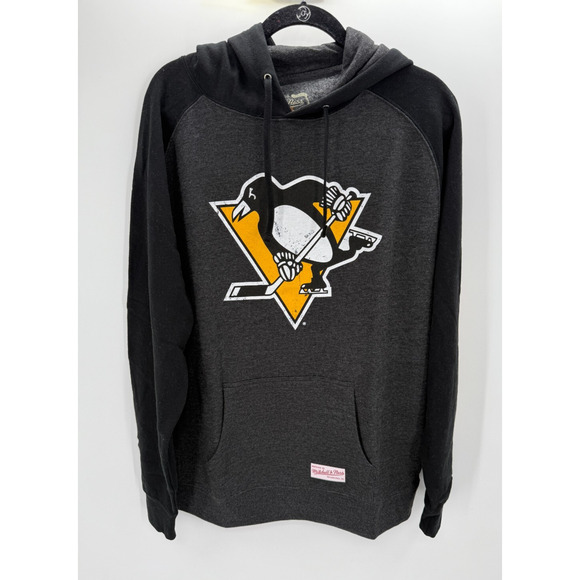 Mitchell & Ness Pittsburgh Penguins Hoodie Sweatshirt Men's Size Large Graphic - Picture 1 of 8